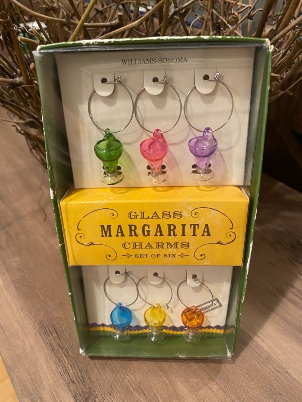 Williams-Sonoma Multicolored Glass Margarita Charms